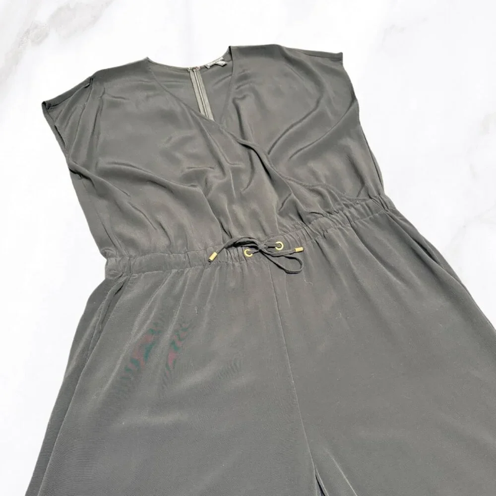 Eileen Fisher Women's Cropped Black Cap Sleeve Jumpsuit, Size L - Picture 4 of 7